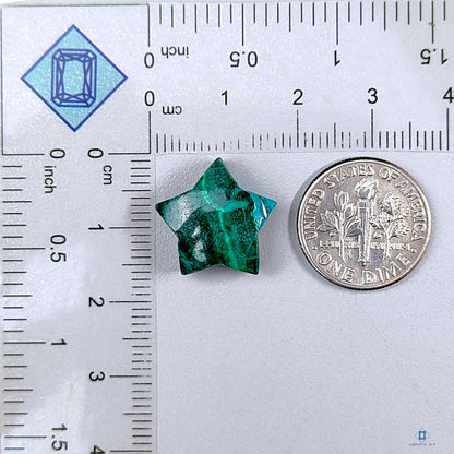 Malachite Chrysocolla Star Carvings