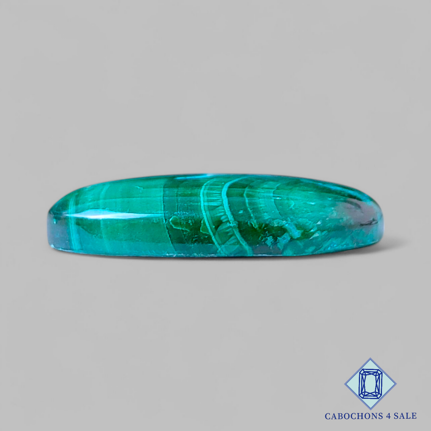 Cabujones ovalados de crisocola y malaquita natural