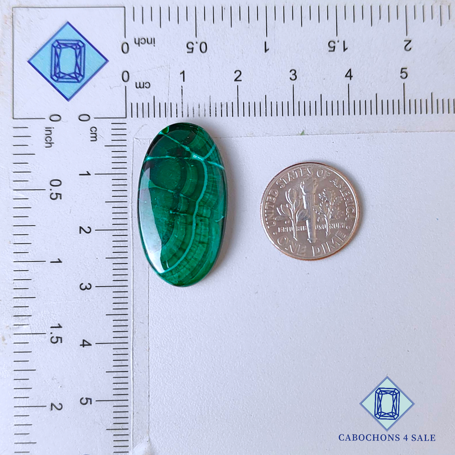 Natural Malachite Chrysocolla Oval Cabochons