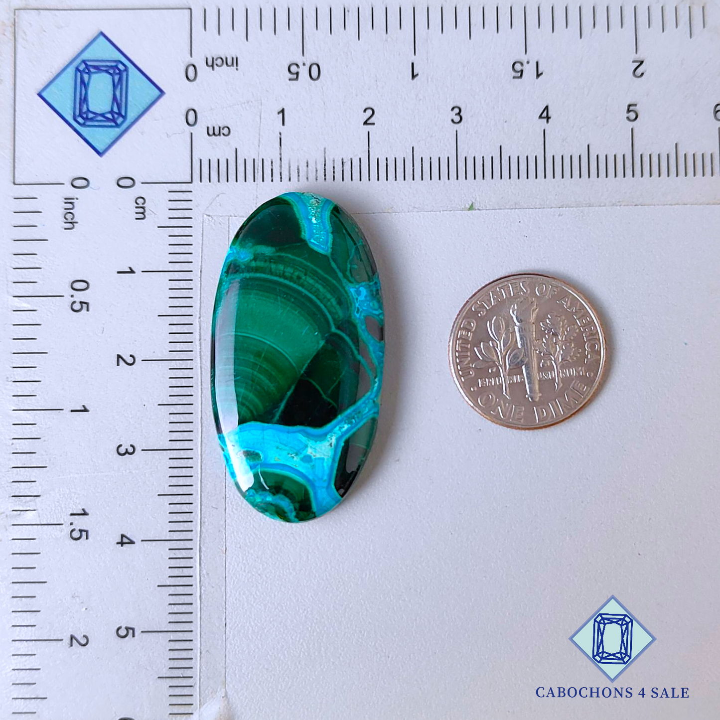 Natural Malachite Chrysocolla Oval Cabochons