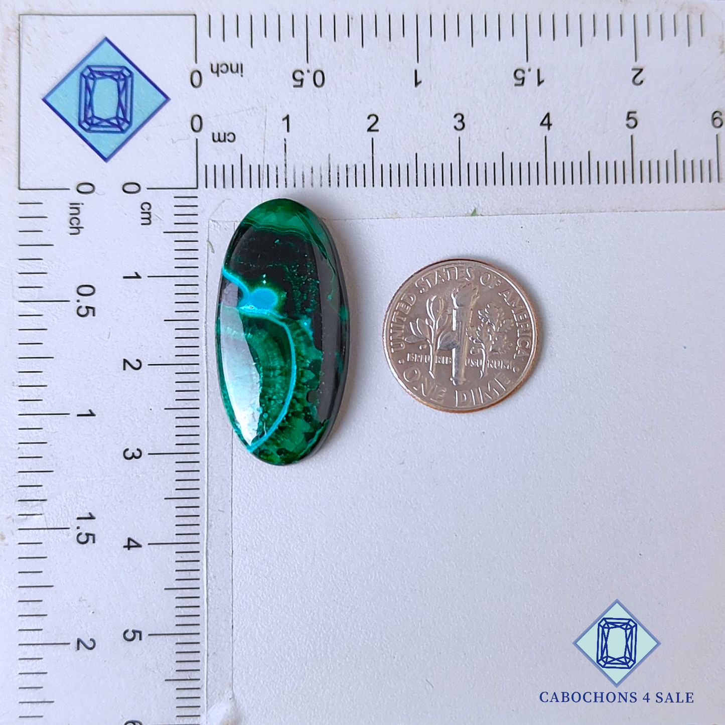 Natural Malachite Chrysocolla Oval Cabochons