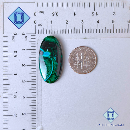 Natural Malachite Chrysocolla Oval Cabochons