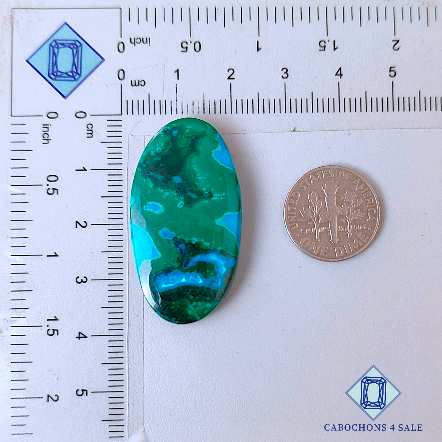 Malachite Chrysocolla Oval Cabochons 37*20*5mm