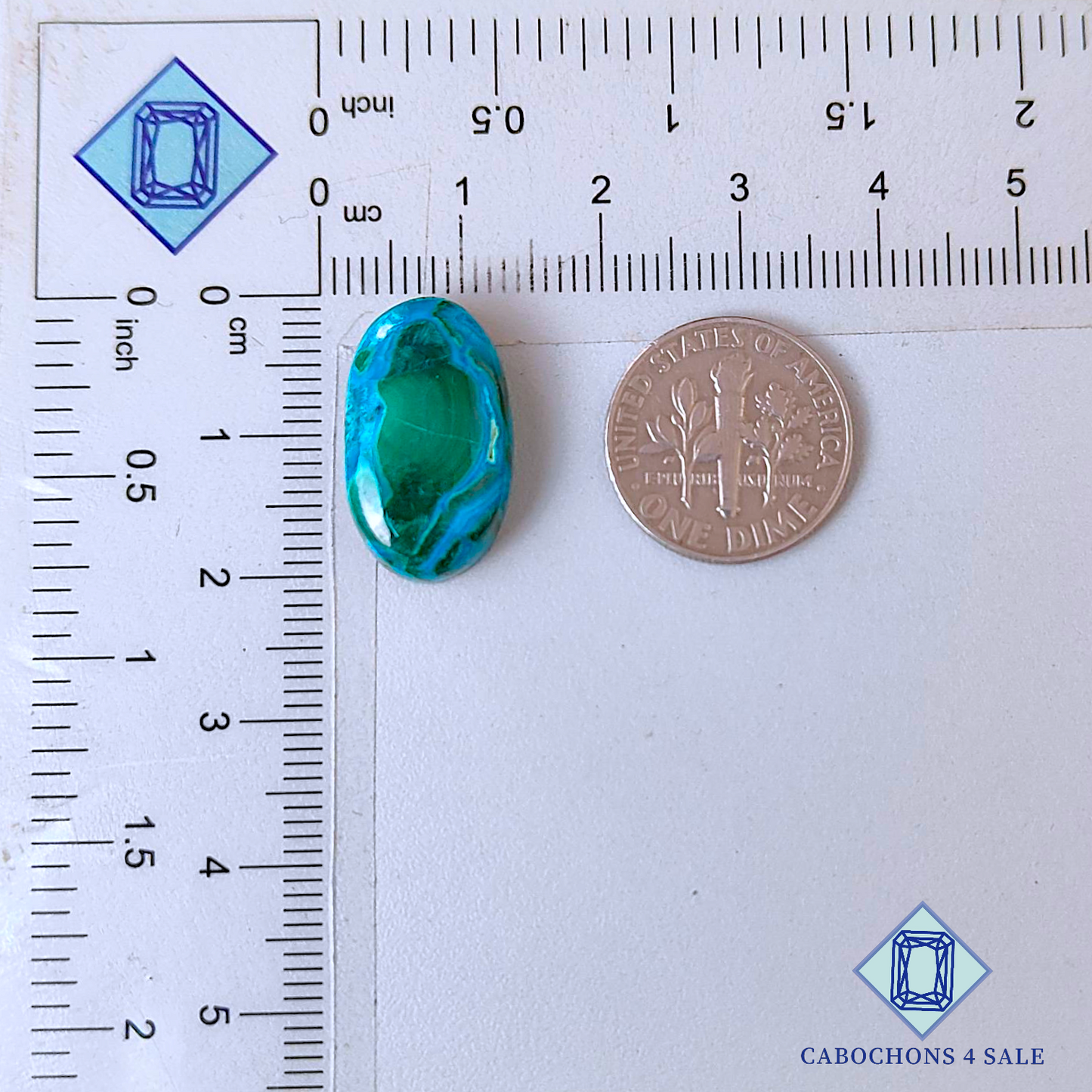 Malachite Chrysocolla Oval Cabochons 19*11*6mm