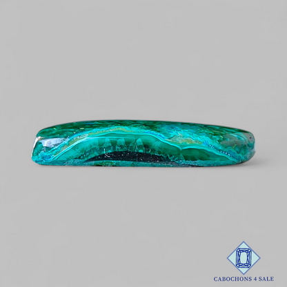 Cabujones de malaquita y crisocola de fantasía de 25 x 13 x 4 mm