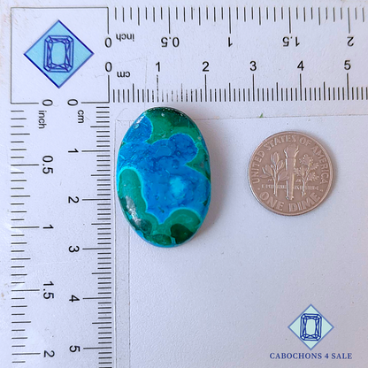 Malachite Chrysocolla Oval Cabochons 28*19*6mm