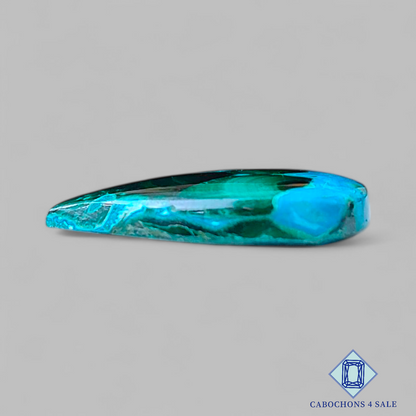 Cabujones de malaquita y crisocola en forma de pera, 21 x 18 x 4 mm