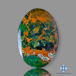 Malachite Chrysocolla Oval Druzy
