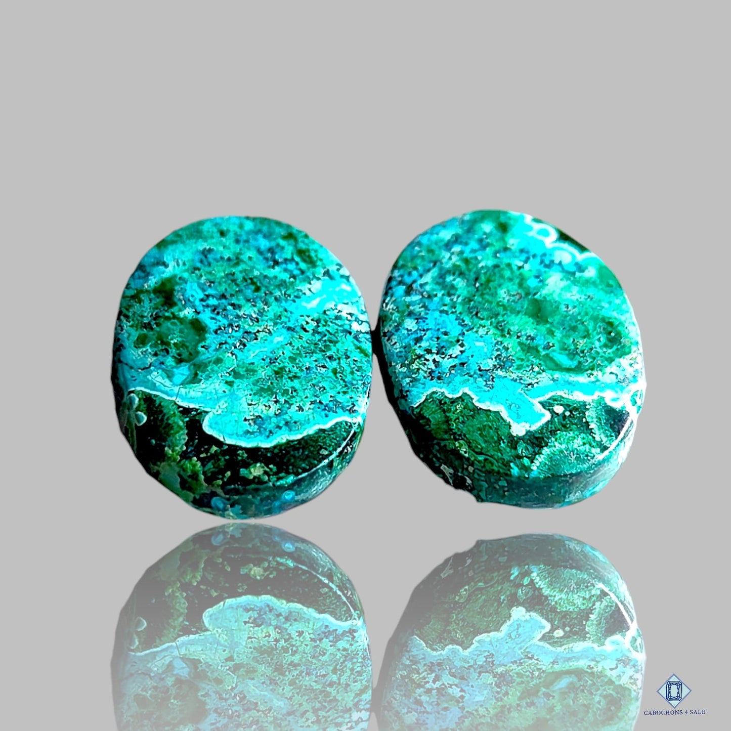 Malachite Chrysocolla Oval Pairs