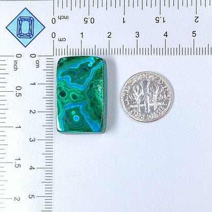 Malachite Chrysocolla Rectangle Cabochons