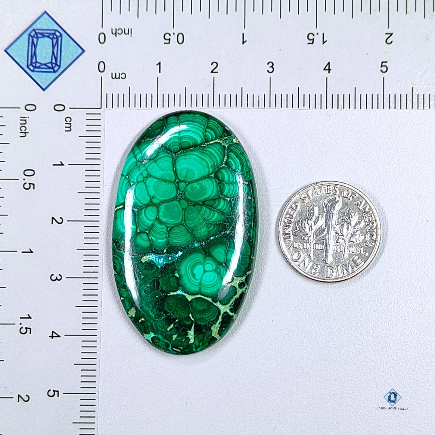 Malachite Chrysocolla Oval Cabochons