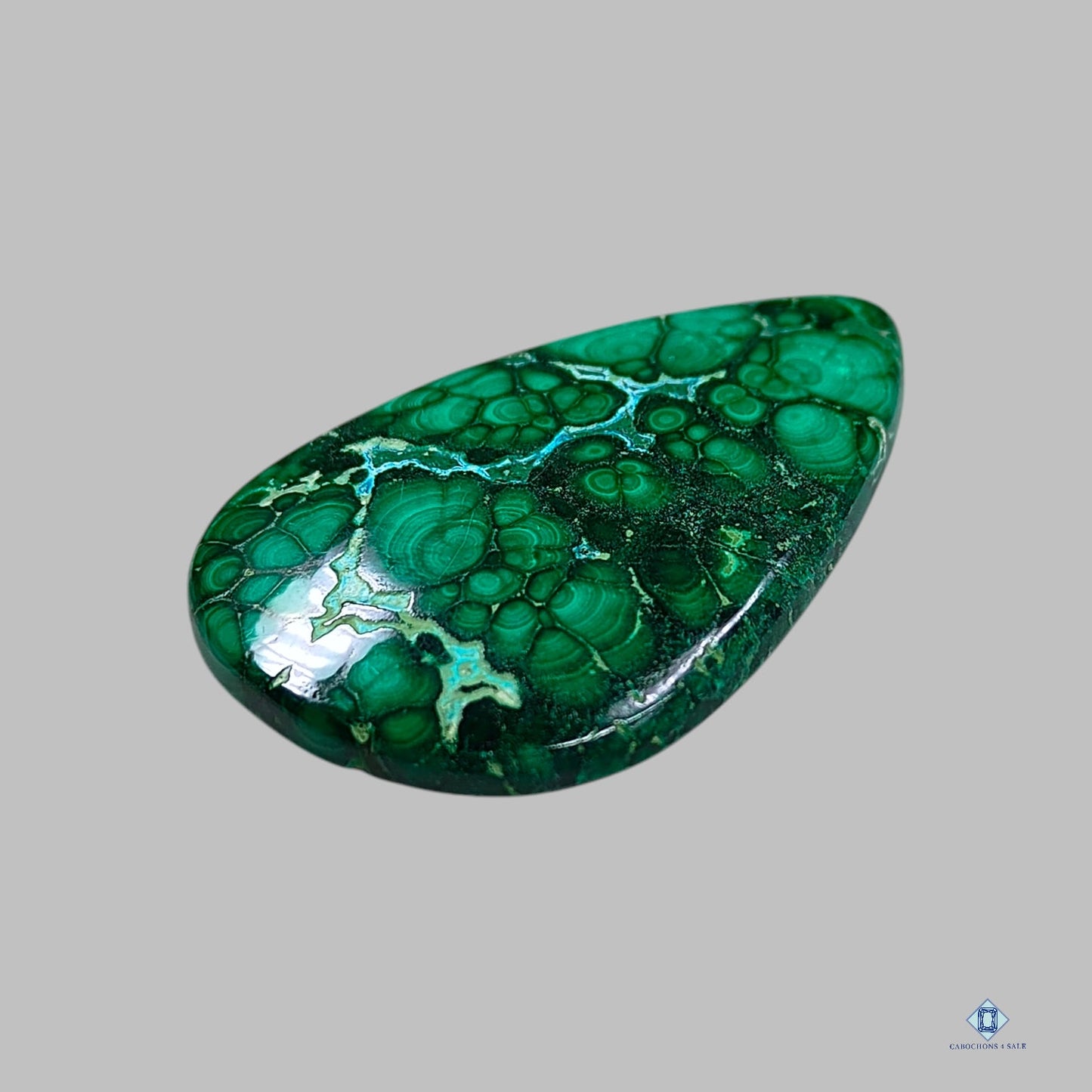 Malachite Chrysocolla Pear Cabochons