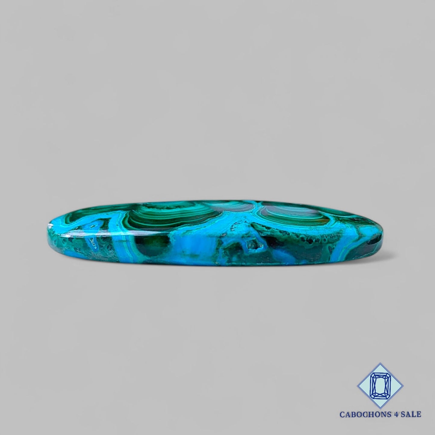 Natural Malachite Chrysolcolla Gemstone  Oval Cabochons 44*20*5mm from Democratic Republic of the Congo available for sale