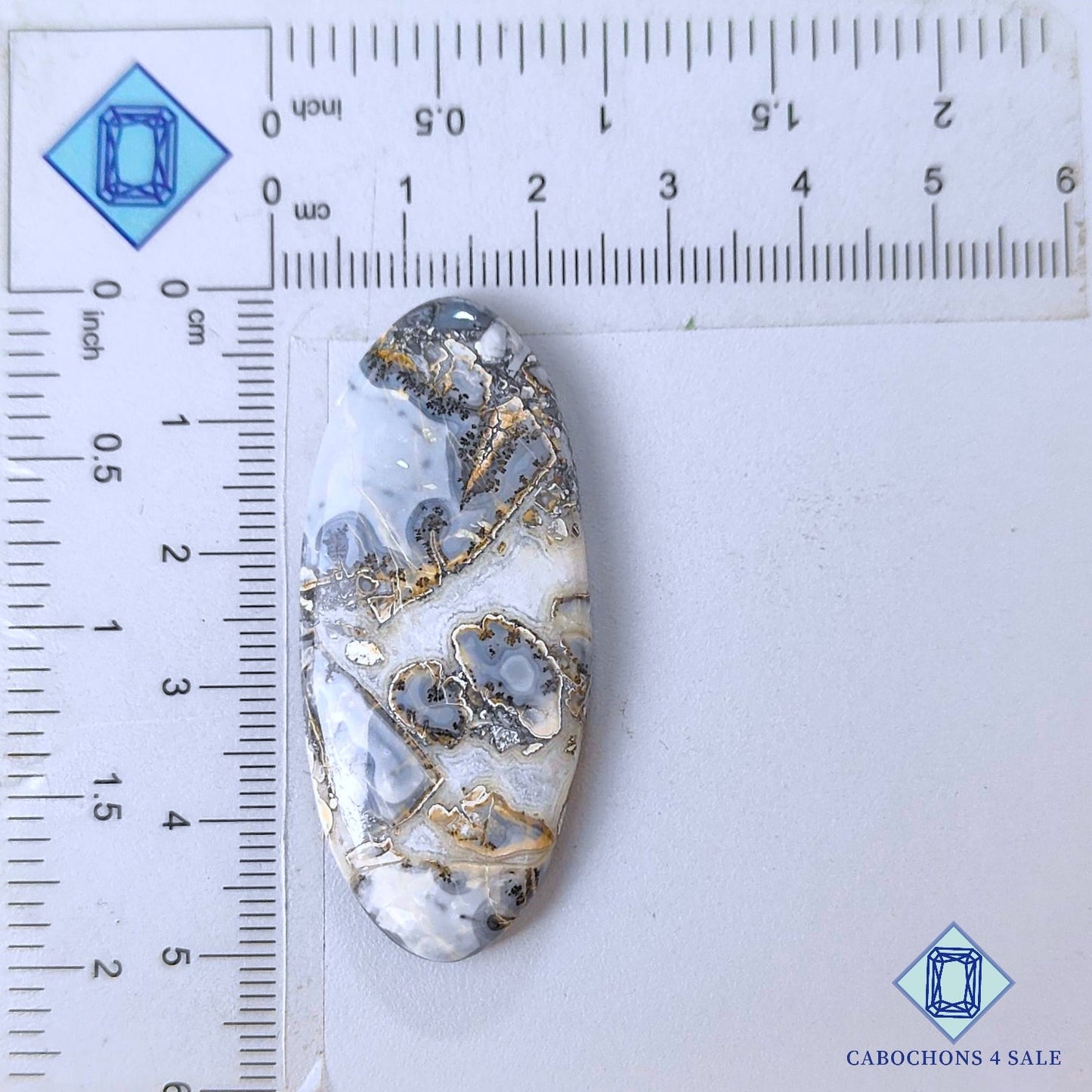 Natural Maligano Jasper Gemstone  Oval Cabochons 49*21*5mm from Indonesia available for sale