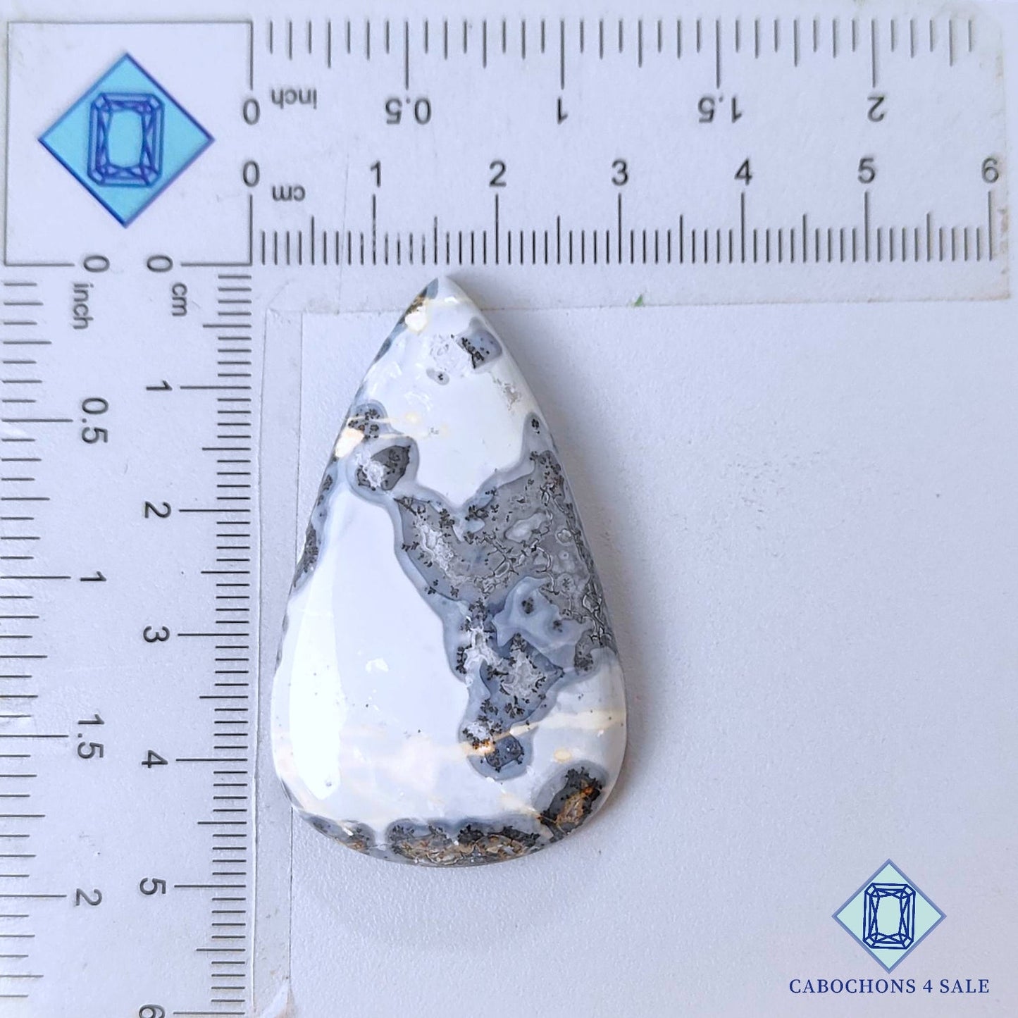 Natural Maligano Jasper Gemstone  Pear Cabochons 47*28*6mm from Indonesia available for sale