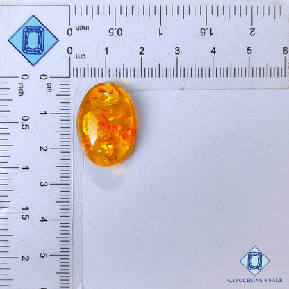 Manmade Amber Gemstone  Oval Cabochons 23*17*7mm available for sale