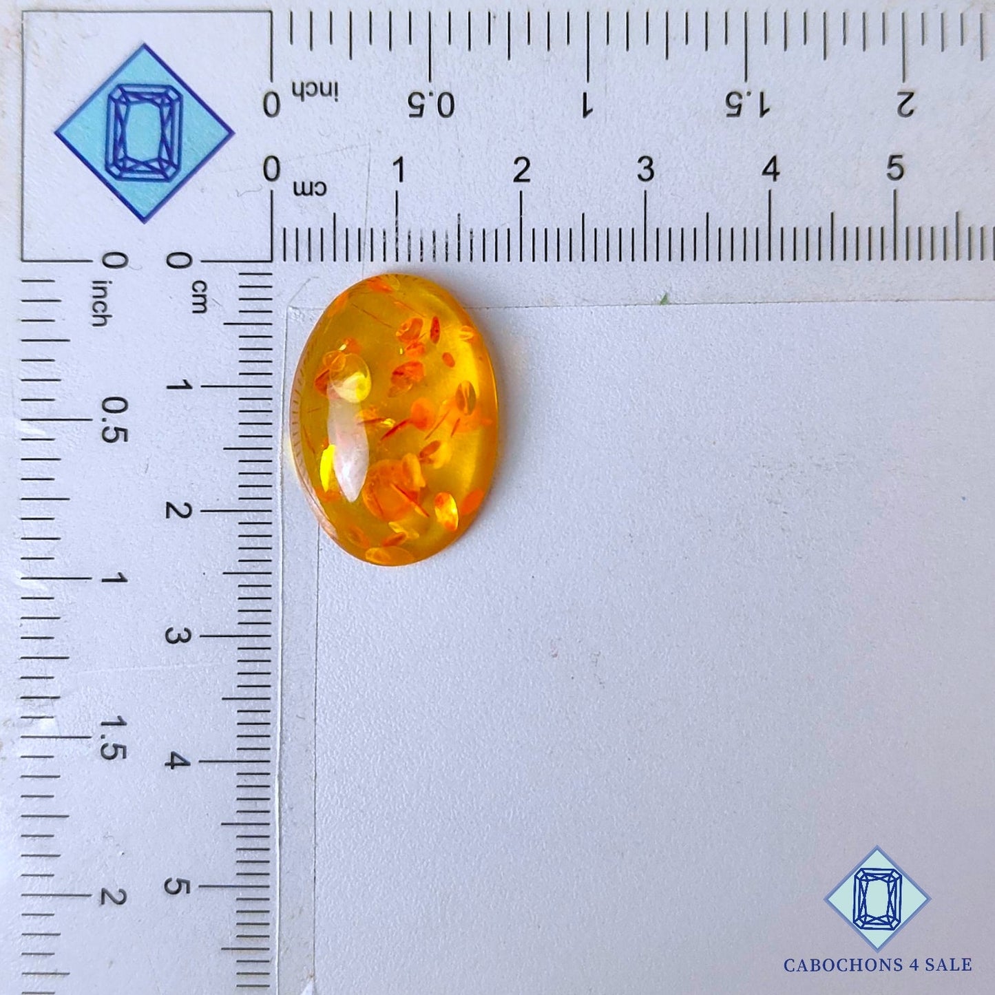 Manmade Amber Gemstone  Oval Cabochons 23*16*6mm available for sale