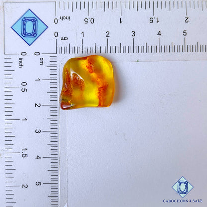 Manmade Amber Gemstone  Fancy Cabochons 20*20*8mm available for sale