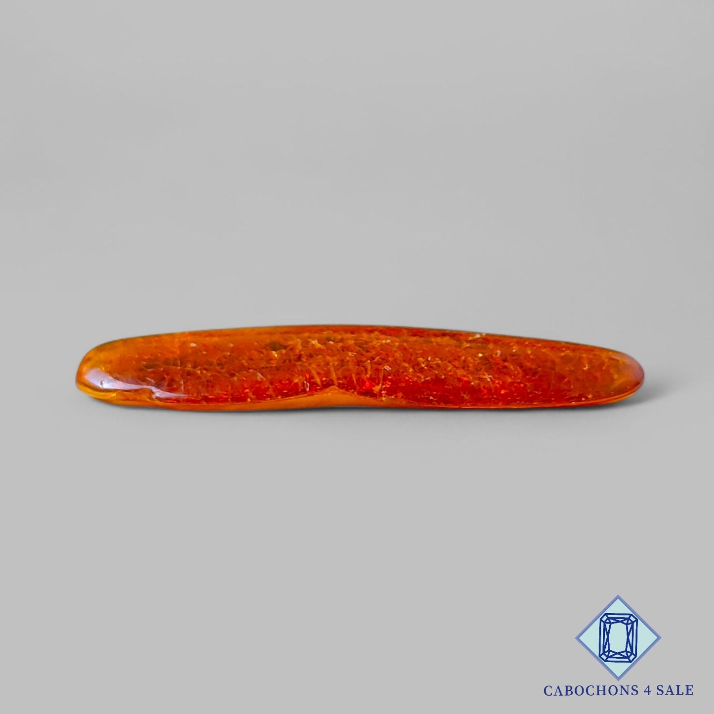 Manmade Amber Gemstone  Fancy Cabochons 39*10*4mm available for sale