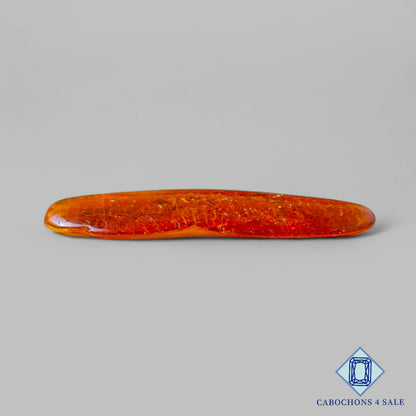 Manmade Amber Gemstone  Fancy Cabochons 39*10*4mm available for sale