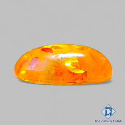 Cabujones ovalados de ámbar sintético de 23 x 17 x 7 mm disponibles para la venta.