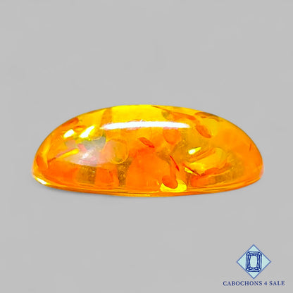 Cabujones ovalados de ámbar sintético de 23 x 17 x 7 mm disponibles para la venta.