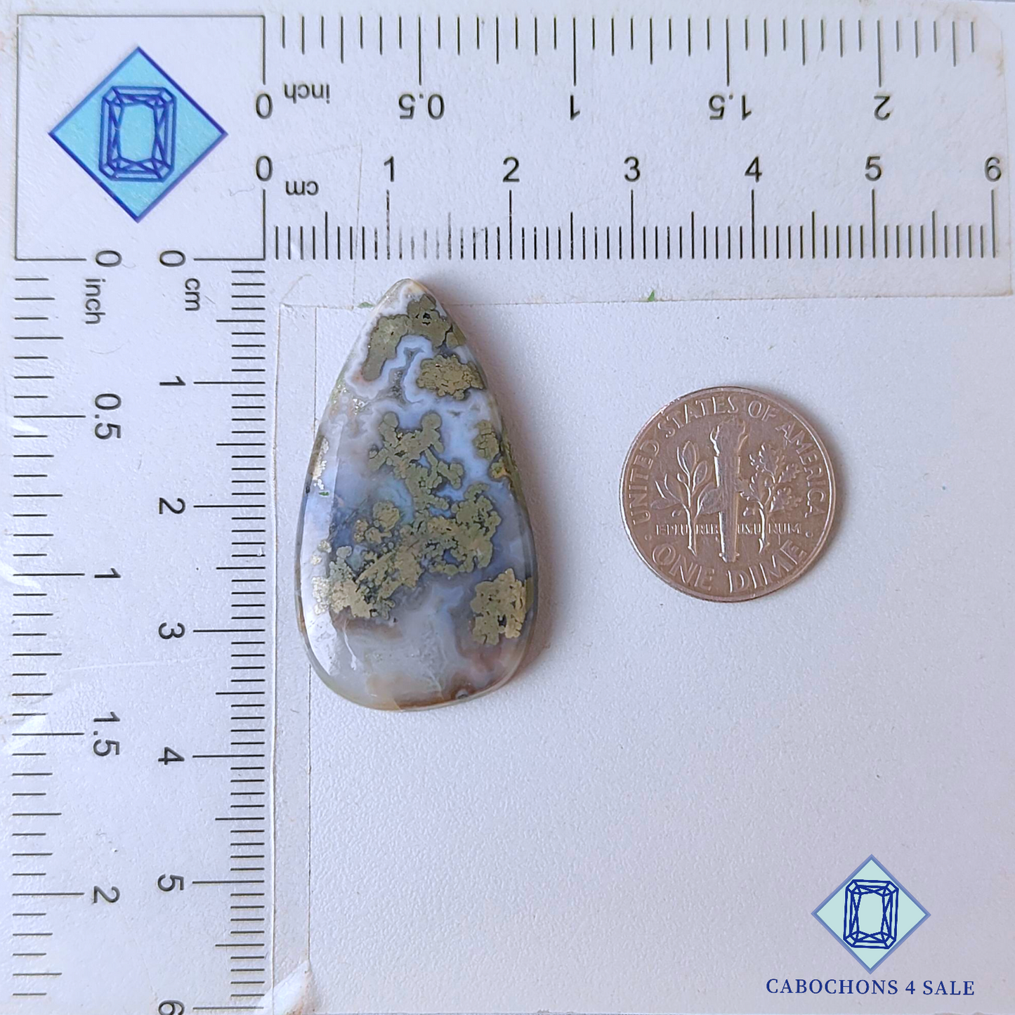 Cabujones de pera de marcasita 35*19*5 mm