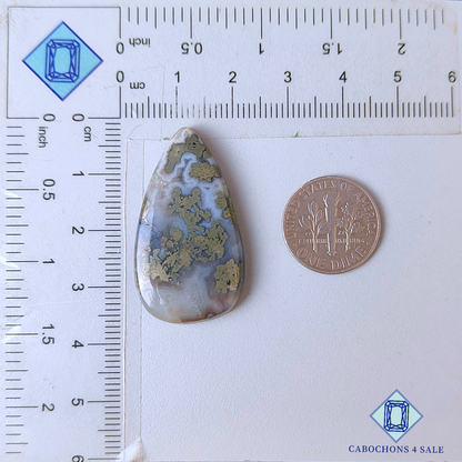 Cabujones de pera de marcasita 35*19*5 mm