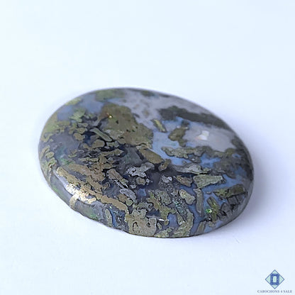 0-Marcasite-C4sw22937-3-Round-Grey-mm-Cabochons-Opaque-0