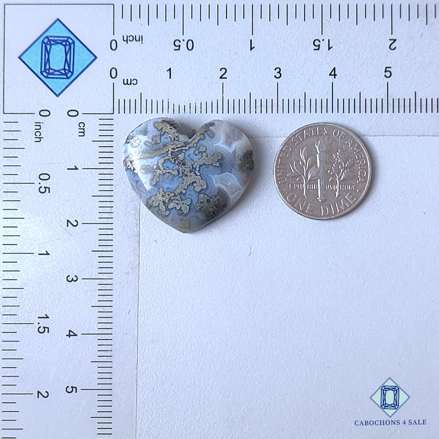 Tallas de corazón de piedra preciosa de marcasita natural de 21 x 24 x 6 mm, procedentes de Alemania, disponibles para la venta.