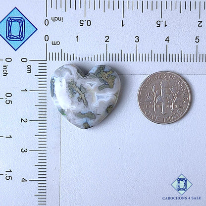 Tallas de corazón de piedra preciosa de marcasita natural de 22 x 23 x 6 mm, disponibles para la venta en EE. UU.