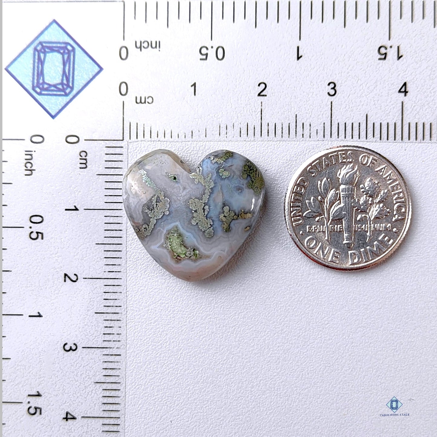 Marcasite Quartz Heart Carvings