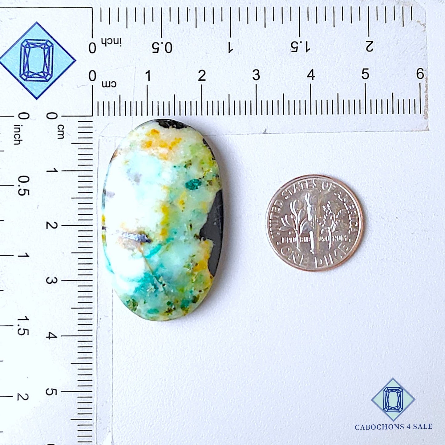 Natural Mariposite Gemstone Oval Cabochons 36*22*5mm from USA available for sale