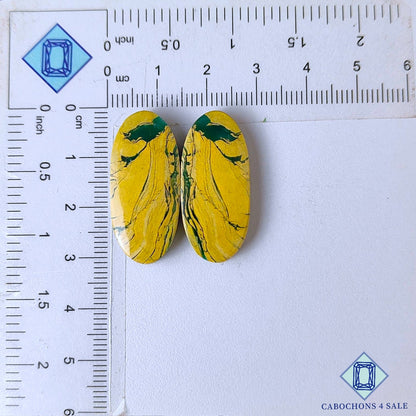 Natural Mariposite Gemstone  Oval Pairs 30*13*5mm from USA available for sale