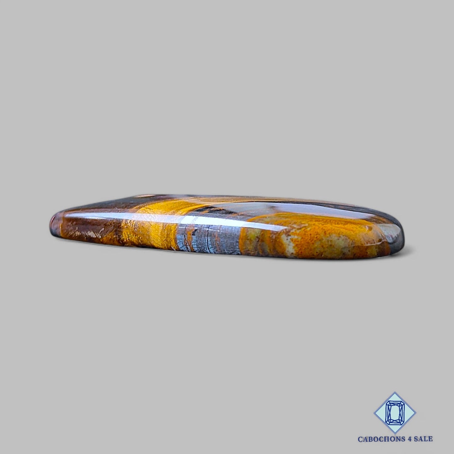 Cabujones de pera de piedra preciosa de ojo de tigre Marra Mamba natural de 43 x 29 x 6 mm, de Australia, disponibles para la venta.