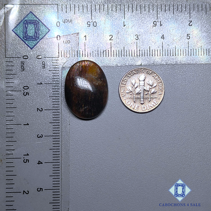 Cabujones ovalados de piedra solar con enrejado arcoíris de lluvia de meteoritos