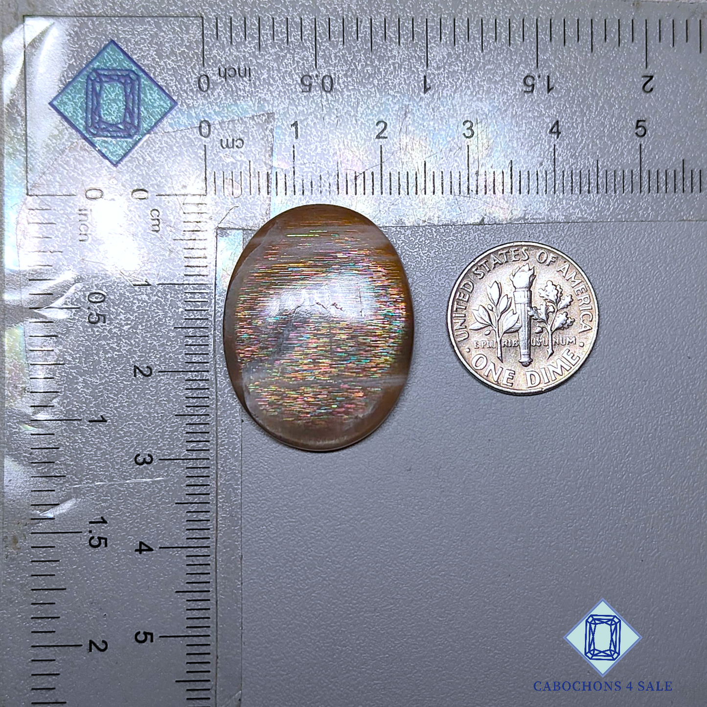 Meteor Shower Rainbow Lattice Sunstone Oval Cabochons