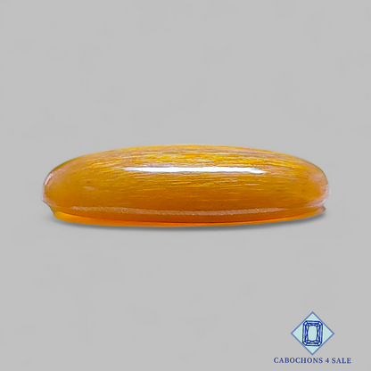 Cabujones ovalados de piedra solar con enrejado arcoíris de lluvia de meteoritos