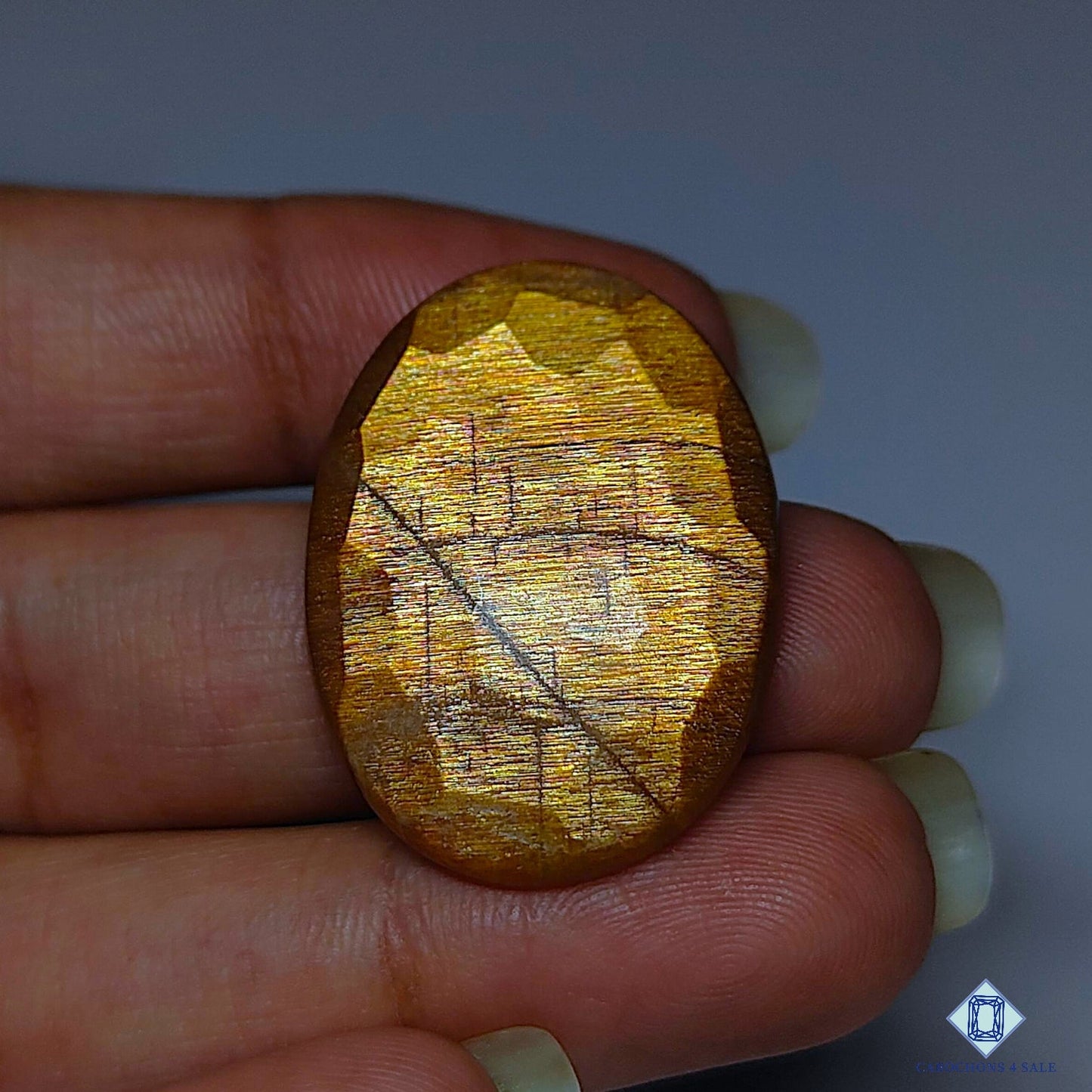 Meteor Shower Rainbow Lattice Sunstone