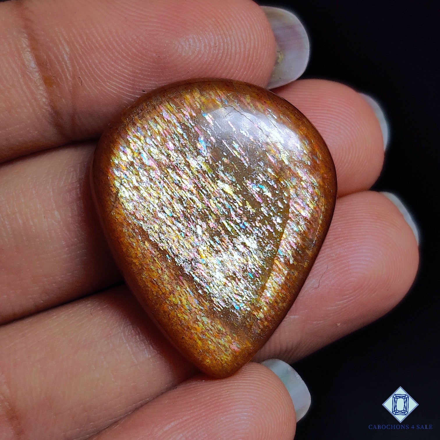 Meteor Shower Rainbow Lattice Sunstone