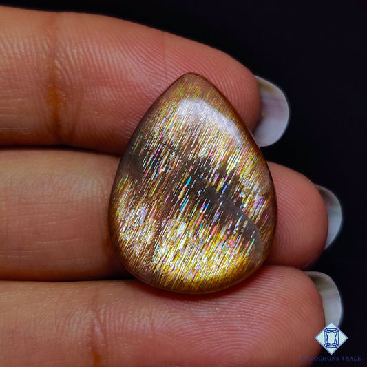 Meteor Shower Rainbow Lattice Sunstone