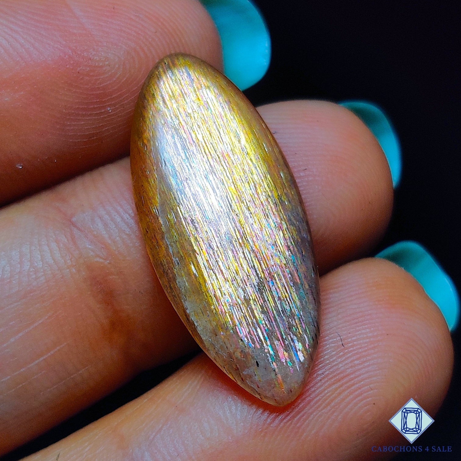 Meteor Shower Rainbow Lattice Sunstone