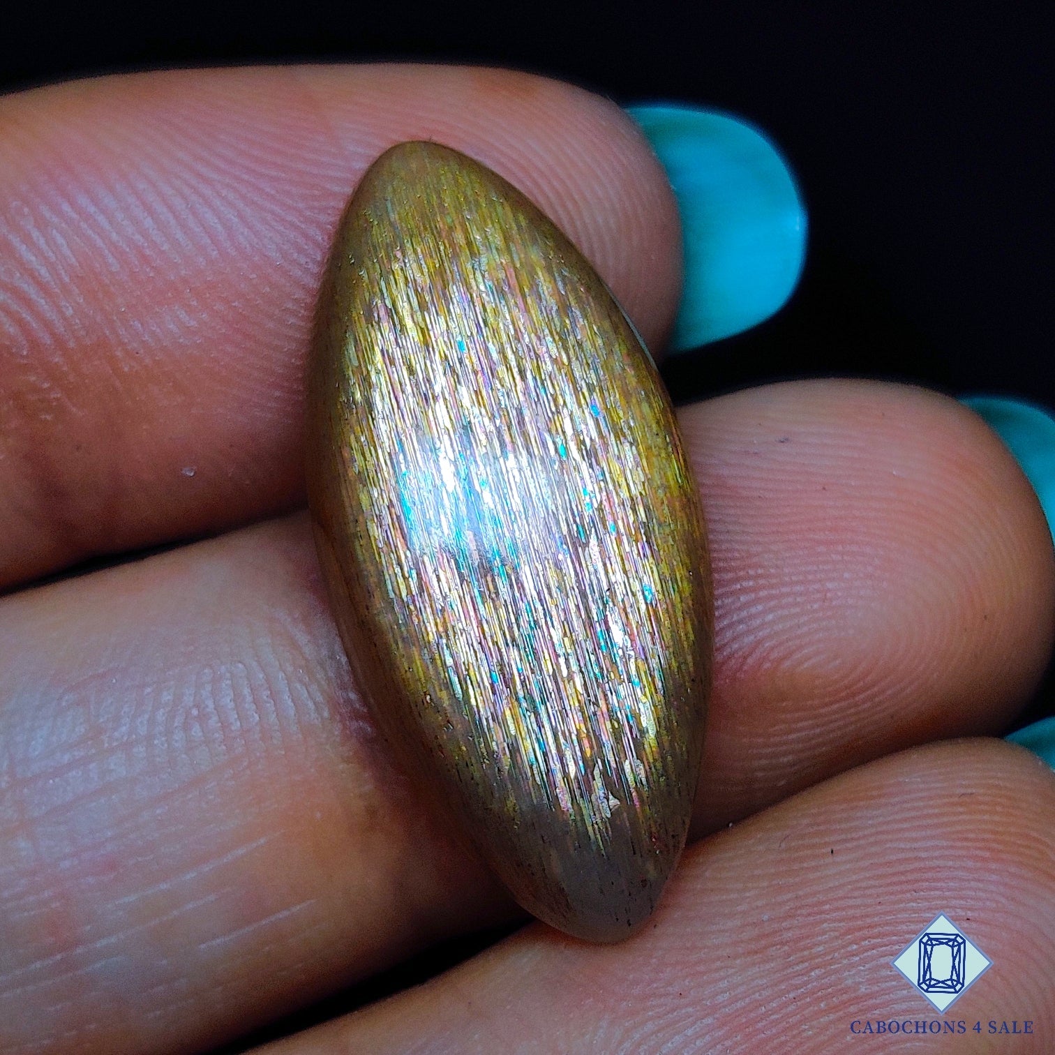 Meteor Shower Rainbow Lattice Sunstone