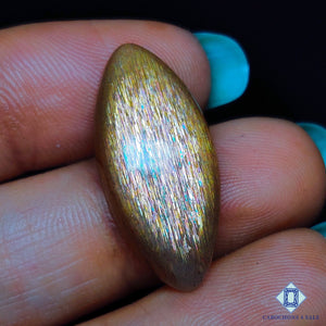 Meteor Shower Rainbow Lattice Sunstone Marquise Cabochons 25*11*4mm