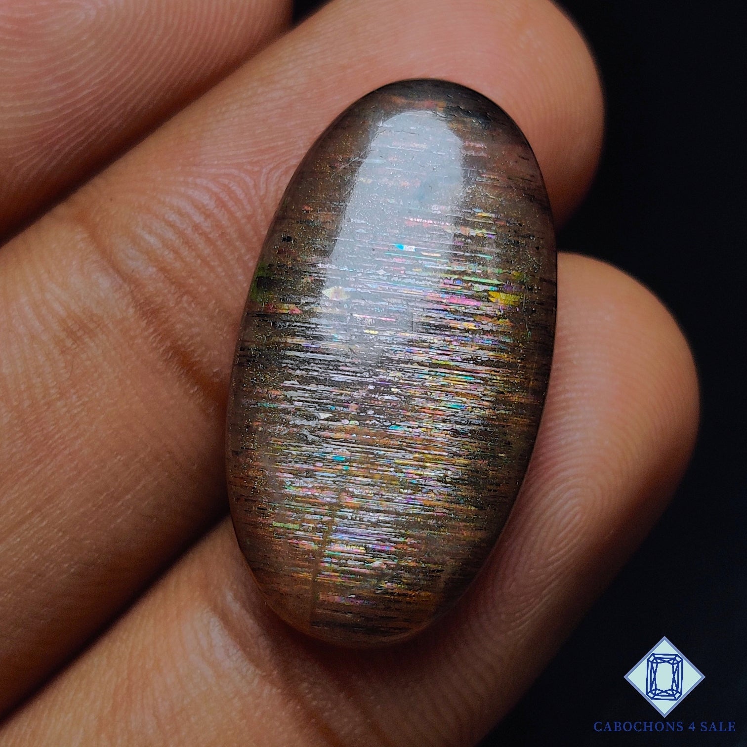 Meteor Shower Rainbow Lattice Sunstone