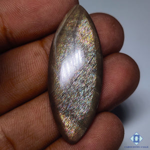 Meteor Shower Rainbow Lattice Sunstone Marquise Cabochons