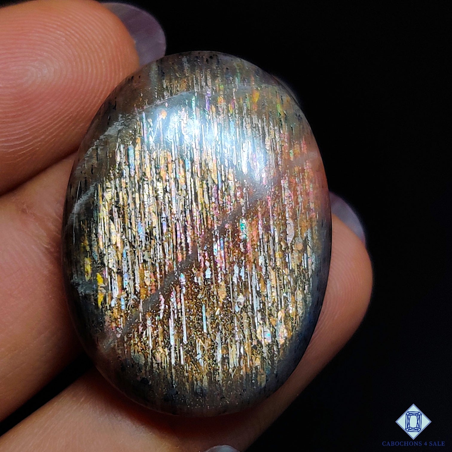 Meteor Shower Rainbow Lattice Sunstone