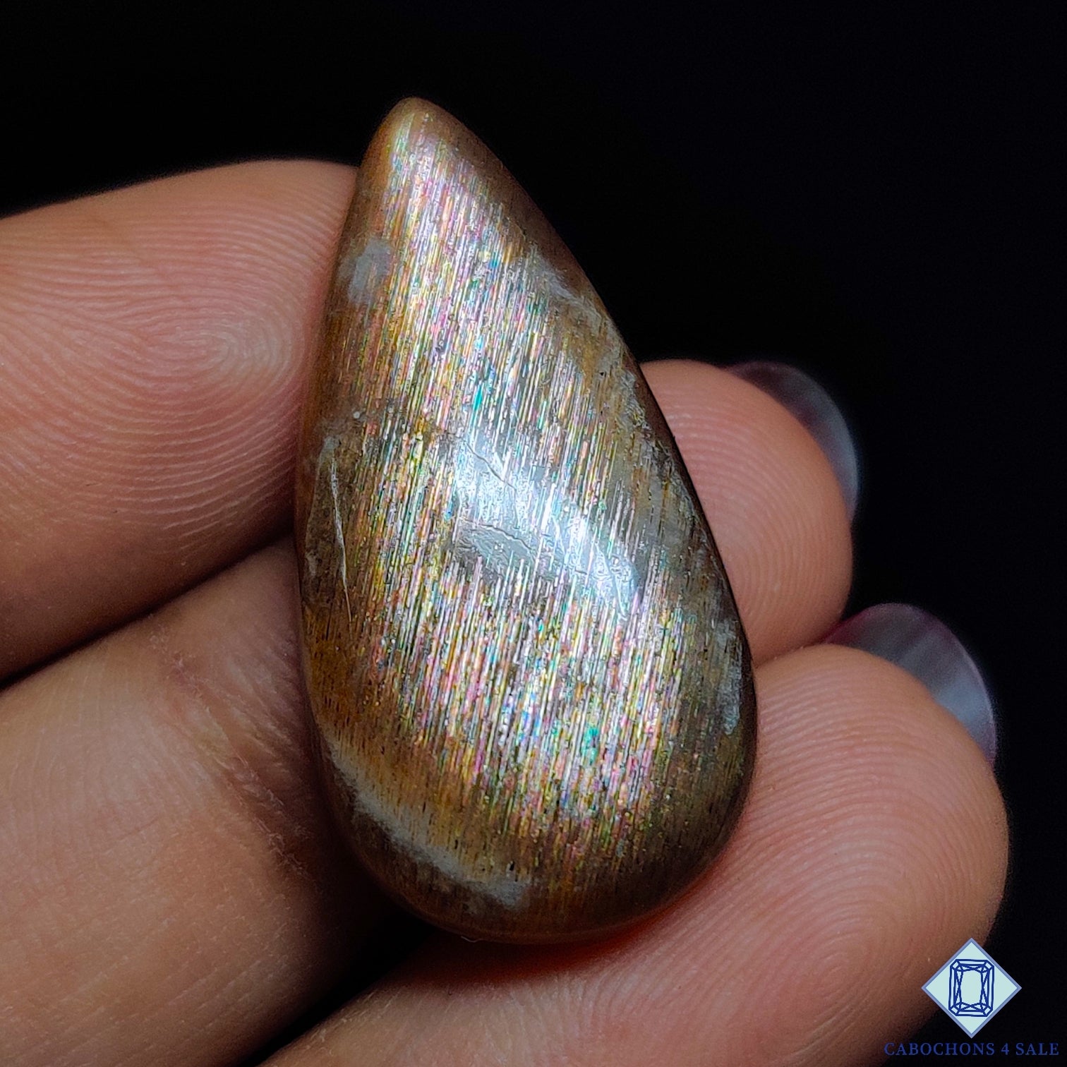 Meteor Shower Rainbow Lattice Sunstone
