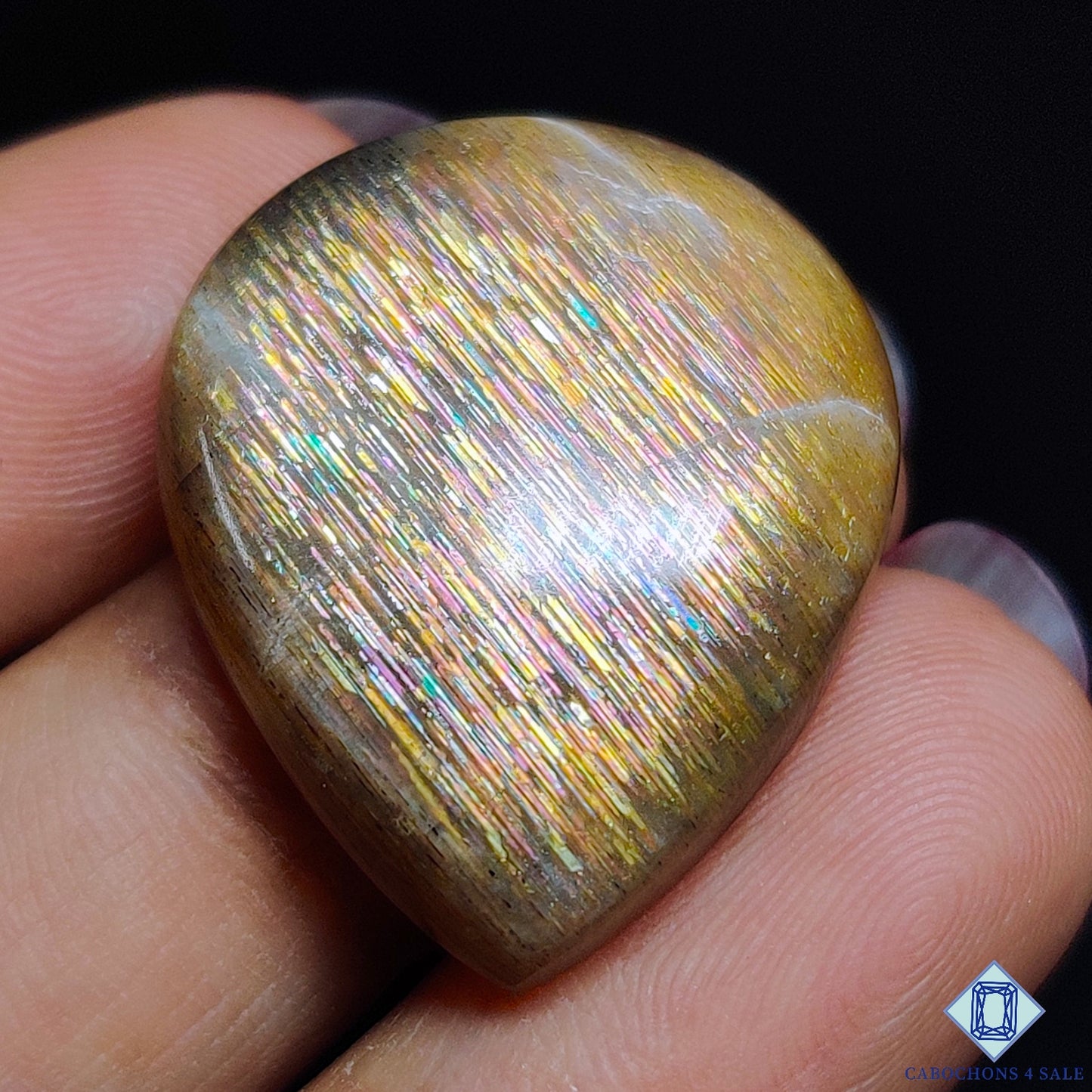 Meteor Shower Rainbow Lattice Sunstone