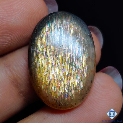 Meteor Shower Rainbow Lattice Sunstone